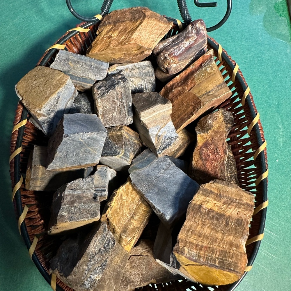 Falcon’s Eye/Tiger’s Eye Raw Rock For Tumbling - Almost 3#